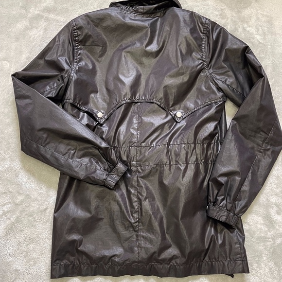 Black Lightweight Belted Jacket Raincoat H&M Size 6 - Picture 6 of 13